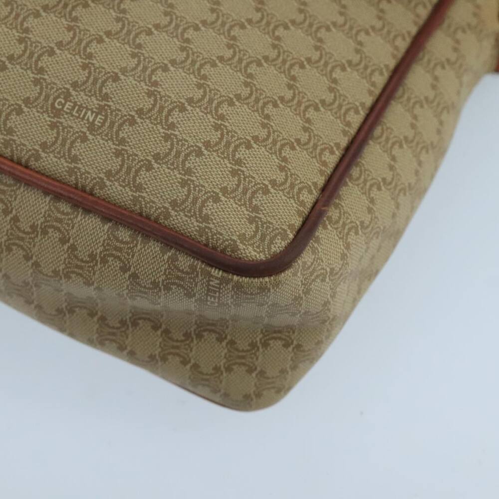 CELINE Macadam Canvas Shoulder Bag Beige Gold - Picture 15 of 16